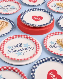 All American Plates - 24 paper plates