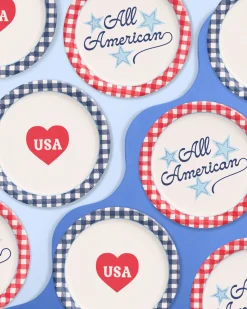 All American Plates - 24 paper plates