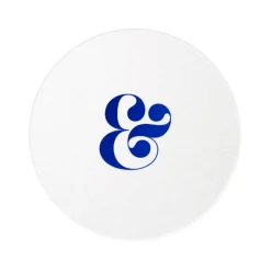 Ampersand Couple Coasters, Blue Foil