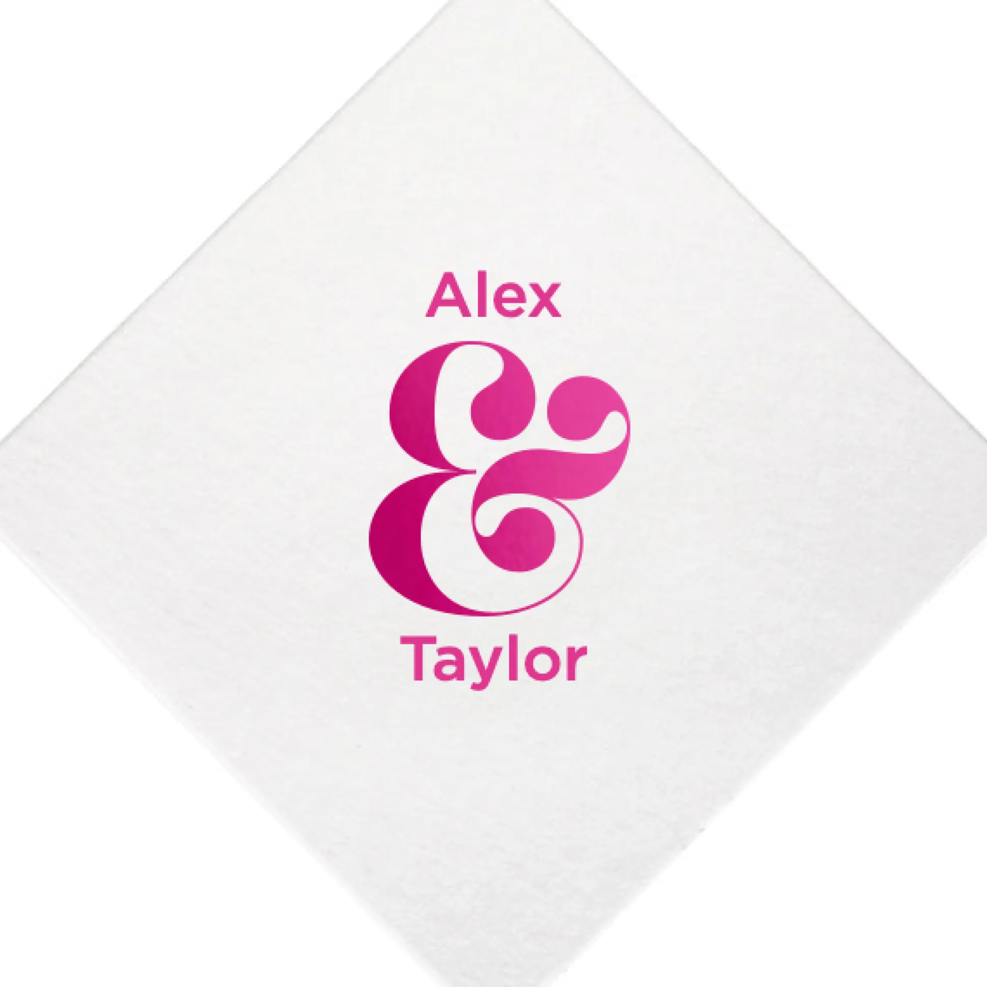 Ampersand Couple Coasters, Fuchsia Foil