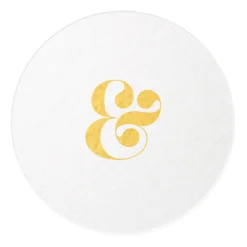 Ampersand Couple Coasters, Gold Foil