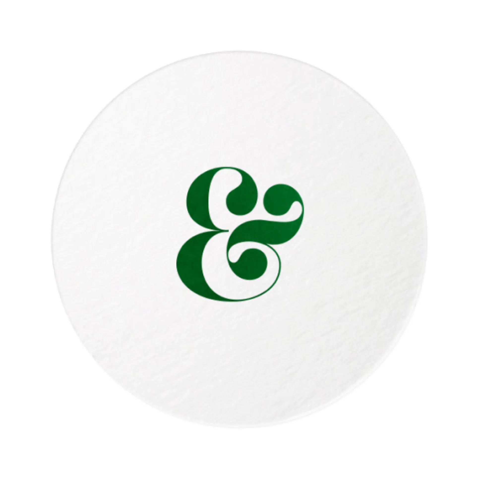 Ampersand Couple Coasters, Green Foil