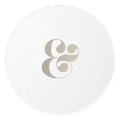 Ampersand Couple Coasters, Silver Foil