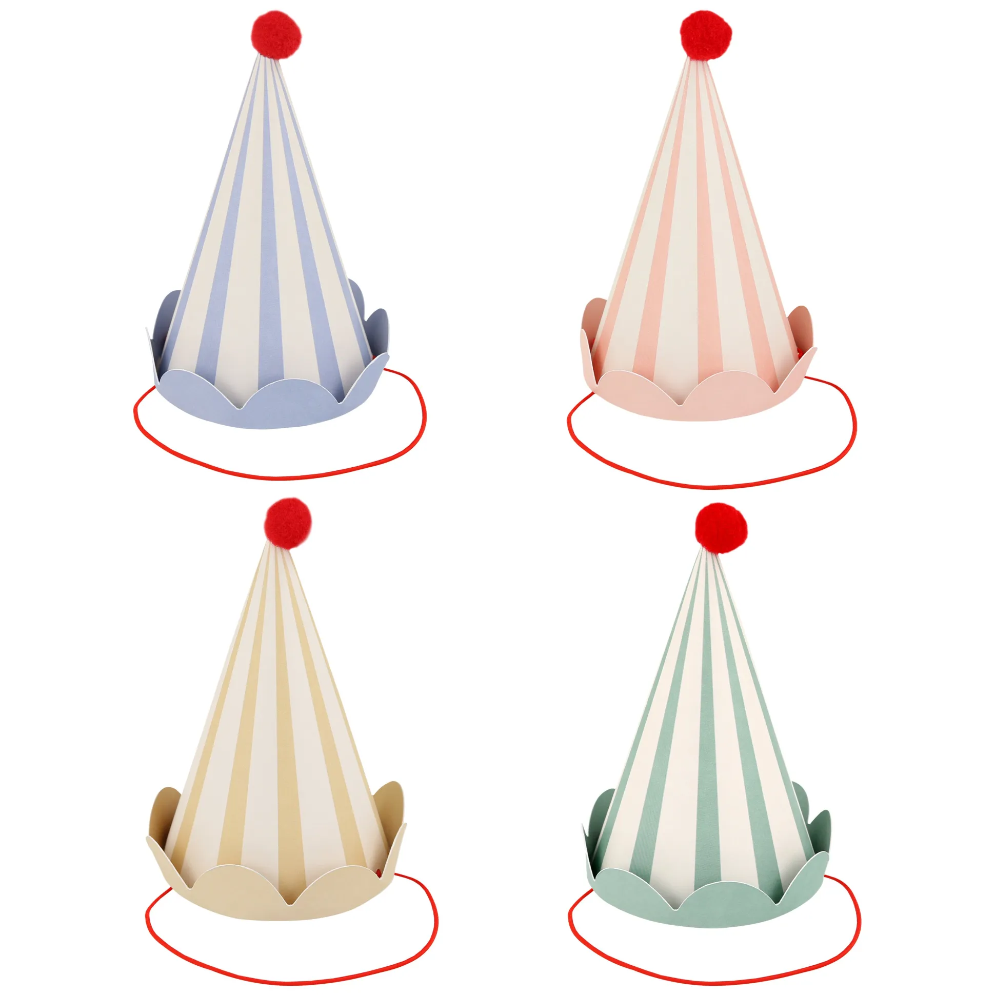 Animal Friends Party Hats, Set of 8