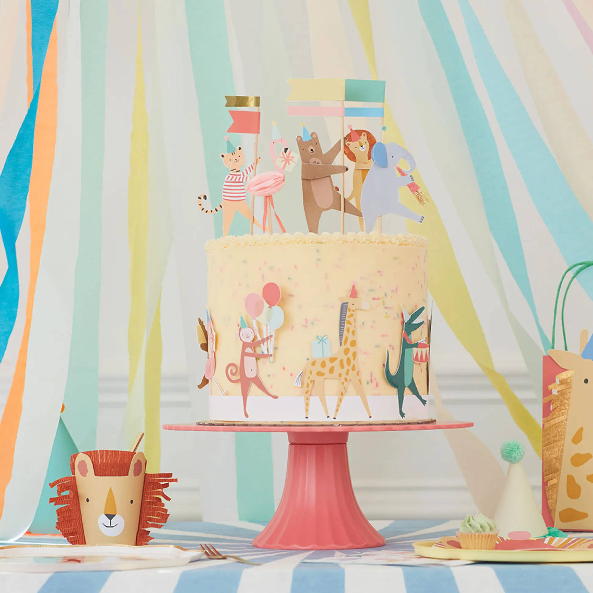 Animal Parade Cake Wrap & Toppers
