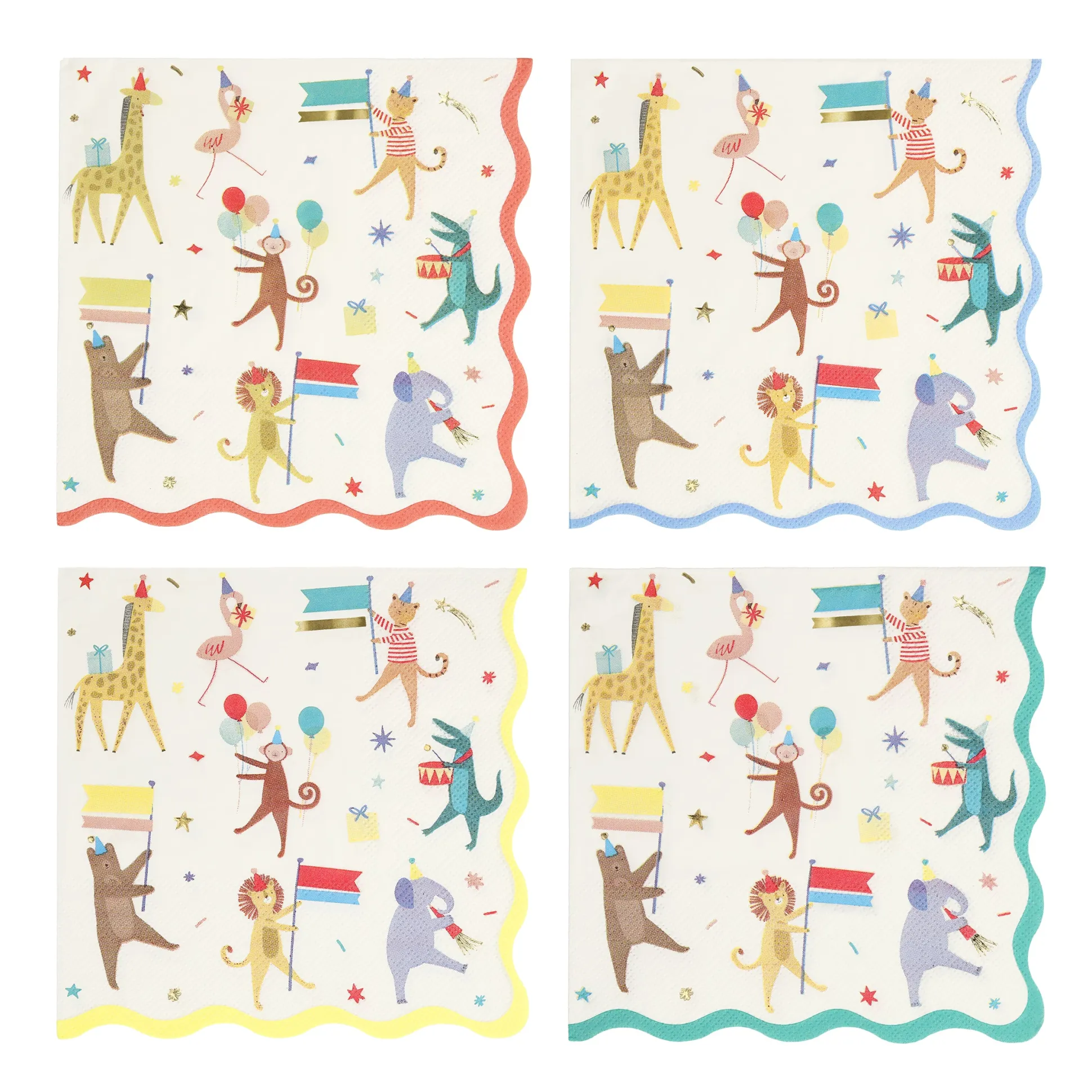 Animal Parade Large Napkins, Pack of 16
