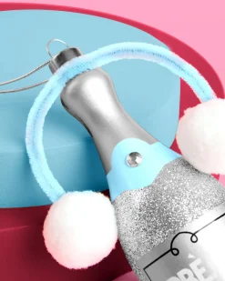 Après Ski Ornament - silver glitter ornament