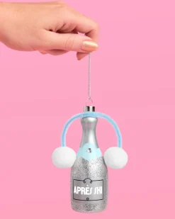 Après Ski Ornament - silver glitter ornament