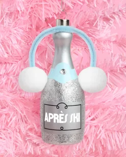 Après Ski Ornament - silver glitter ornament
