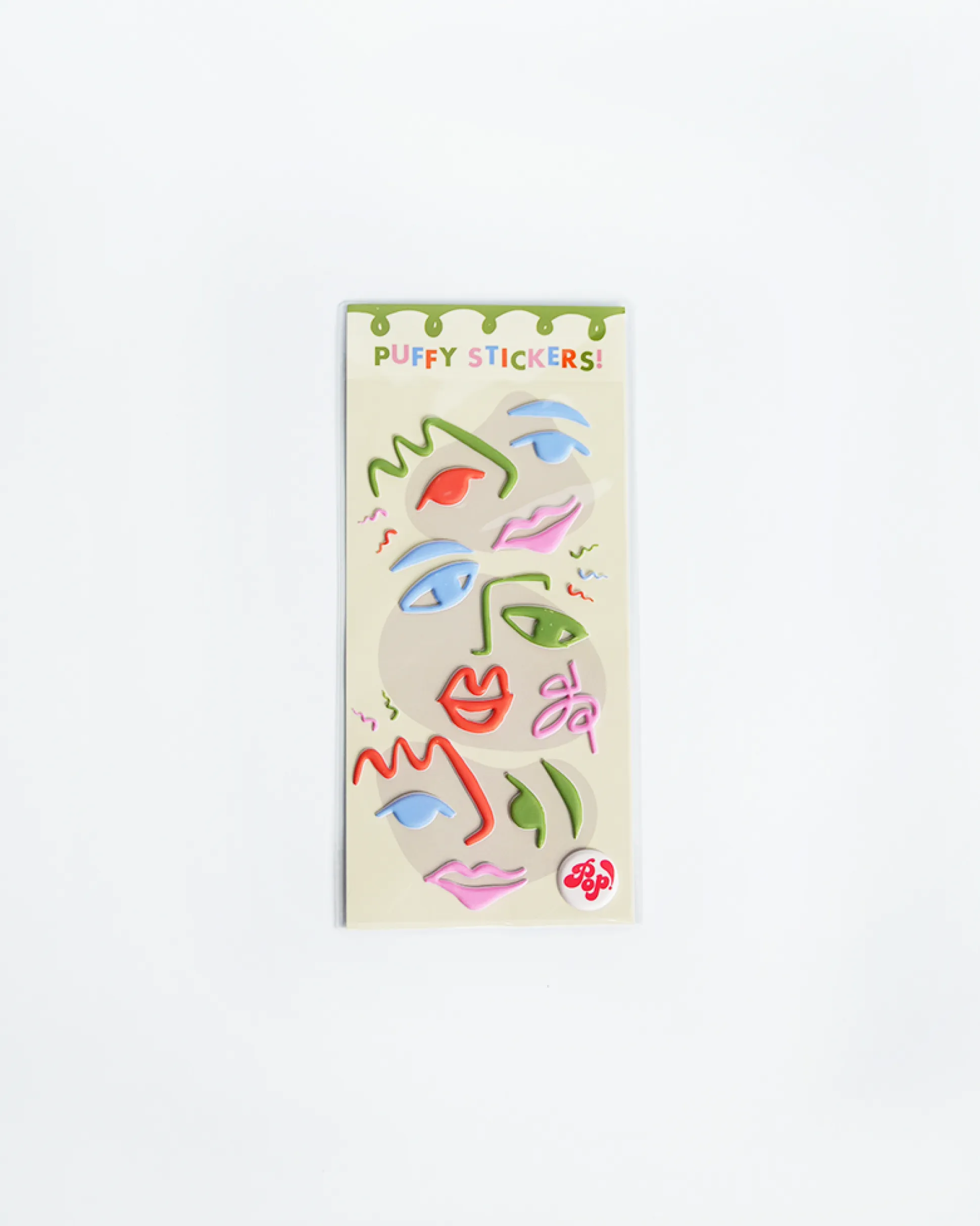 Art Party Puffy Stickers, Pack of 10
