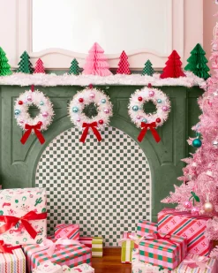 A White Christmas Wreath - white iridescent mini wreath