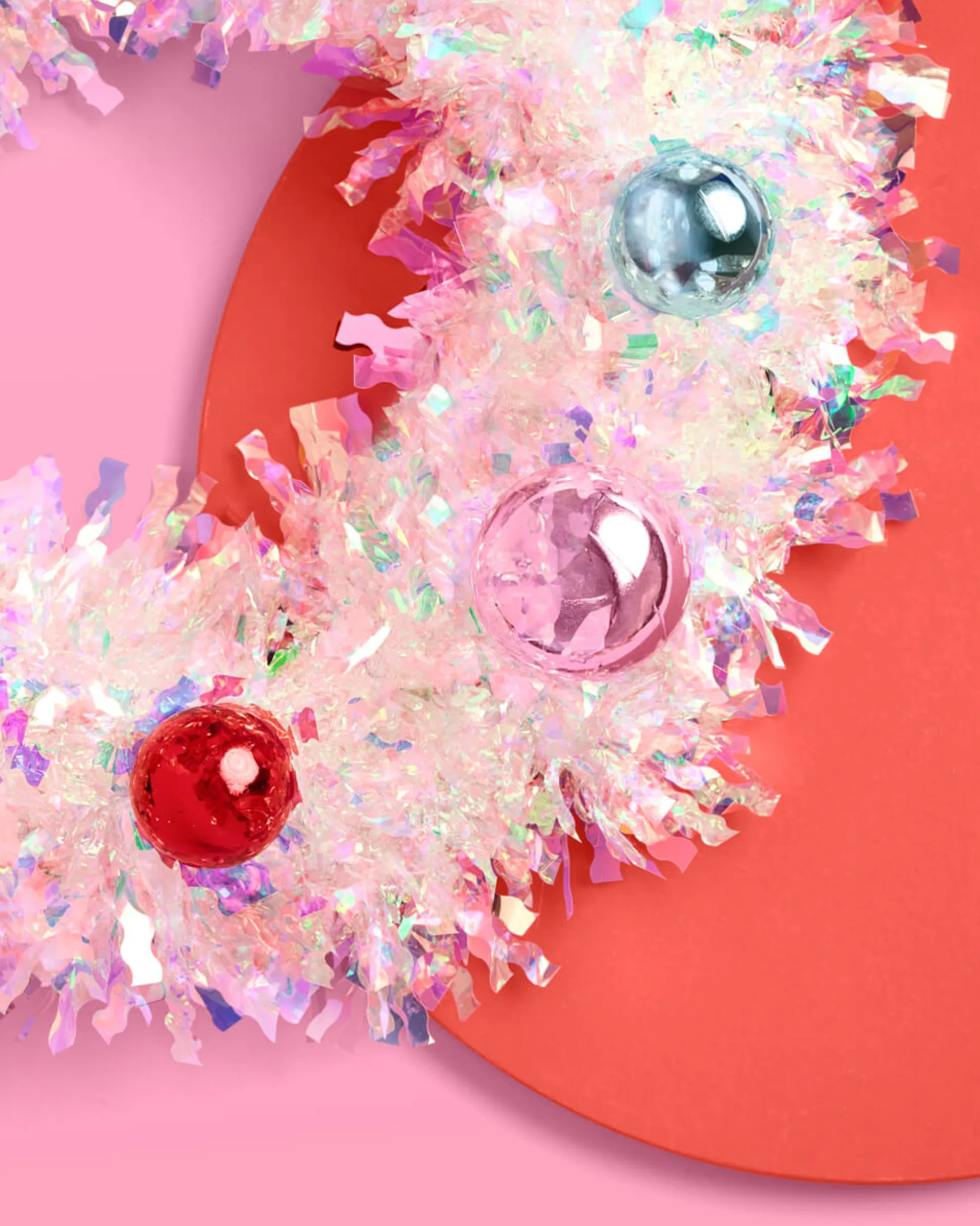 A White Christmas Wreath - white iridescent mini wreath