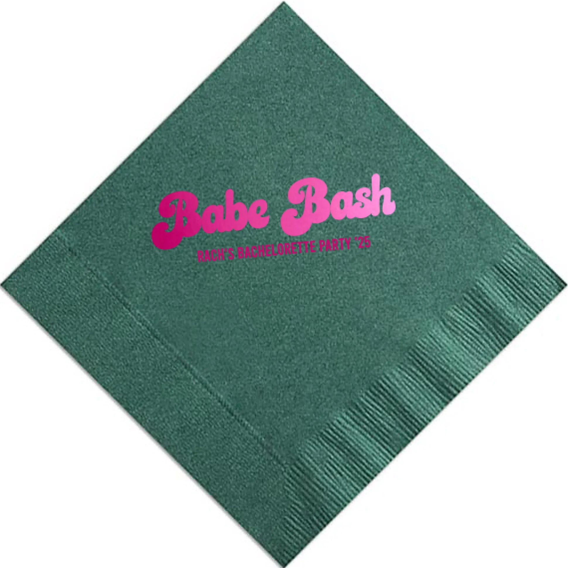 Babe Bash Personalized Napkin, Fuchsia Foil