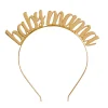 Baby Mama Metal Headband - Gold
