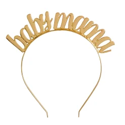 Baby Mama Metal Headband - Gold