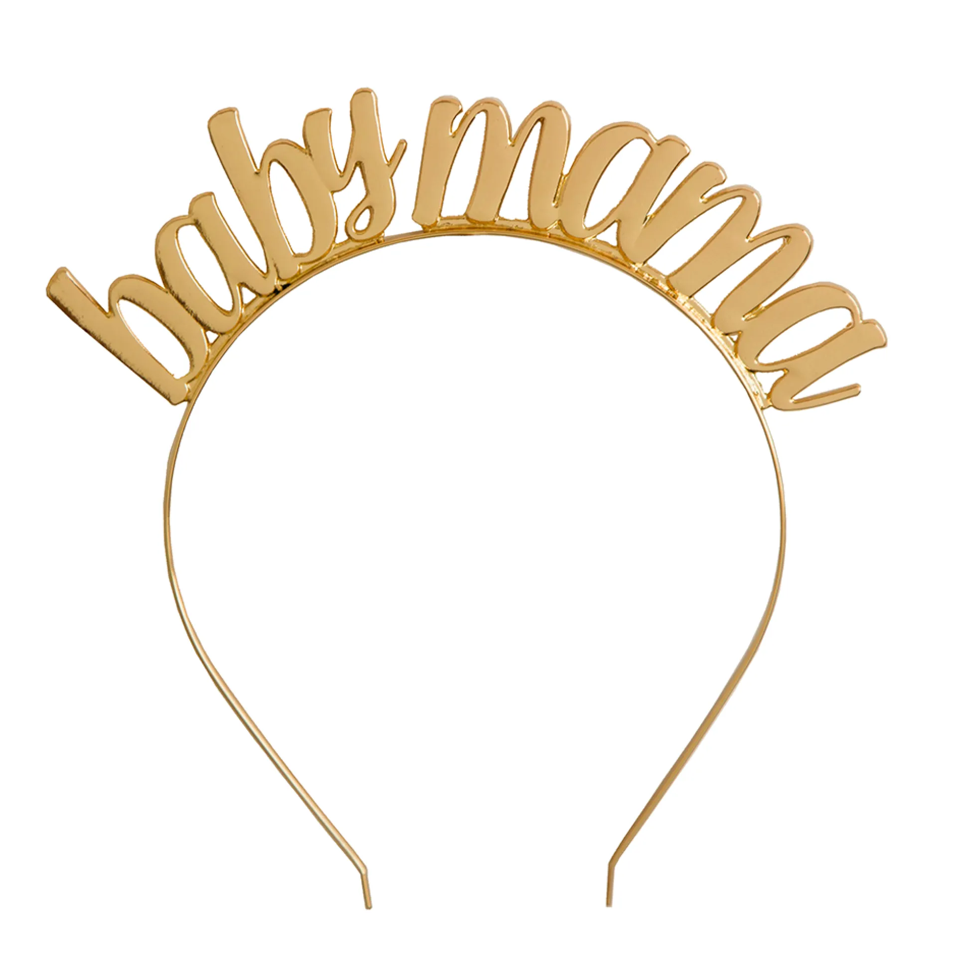 Baby Mama Metal Headband - Gold