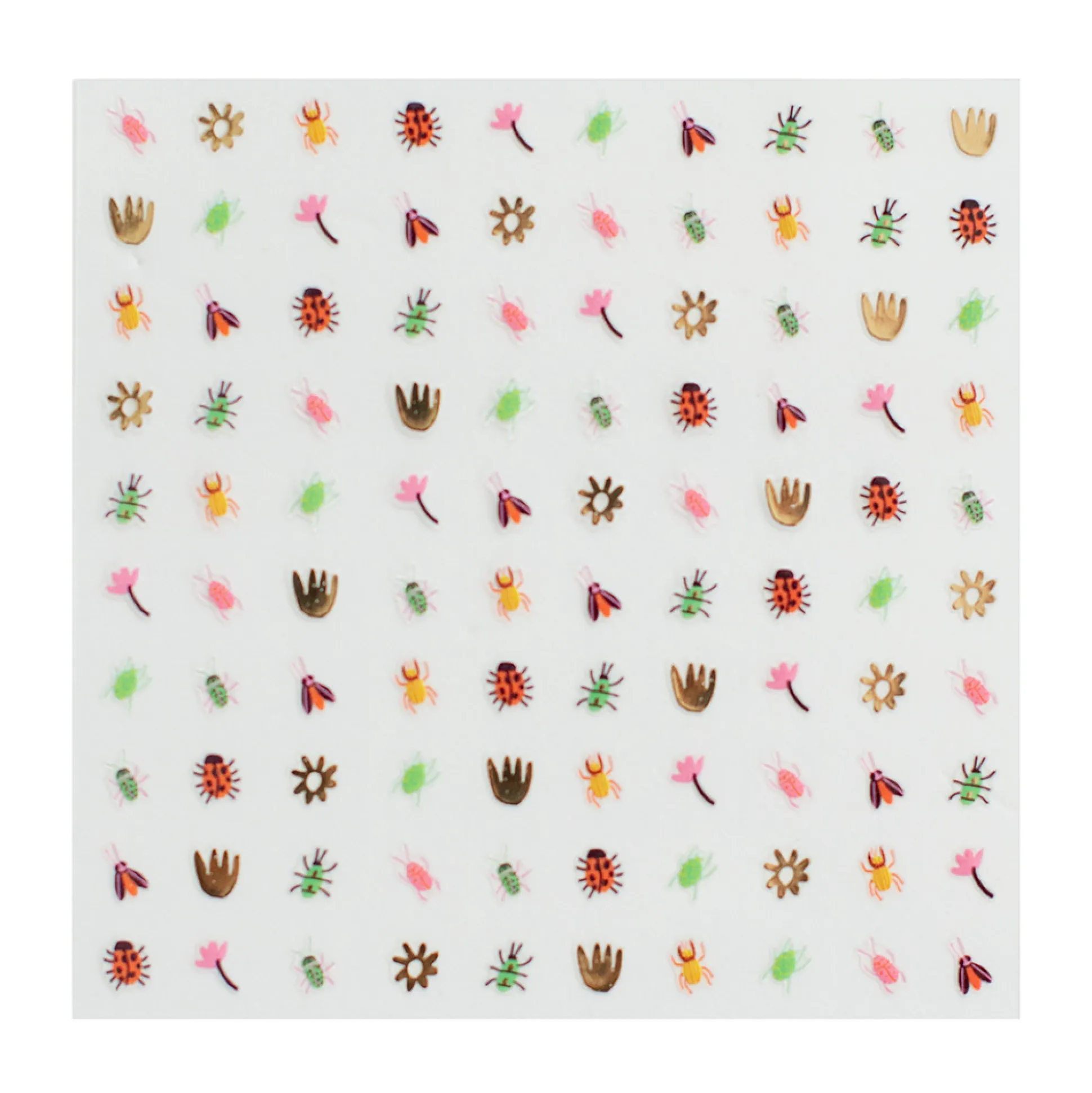 Backyard Bugs Nail Stickers, Pack of 100