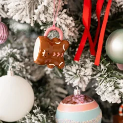 Baking Spirigs Bright Gingerbread Man Mug Ornament