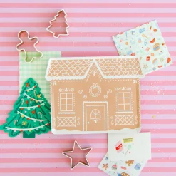 Baking Spirits Bright Gingerbread House Large Plates, Pack of 8