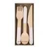 Ballet Slipper Pink Wooden Cutlery Set, Pack of 24