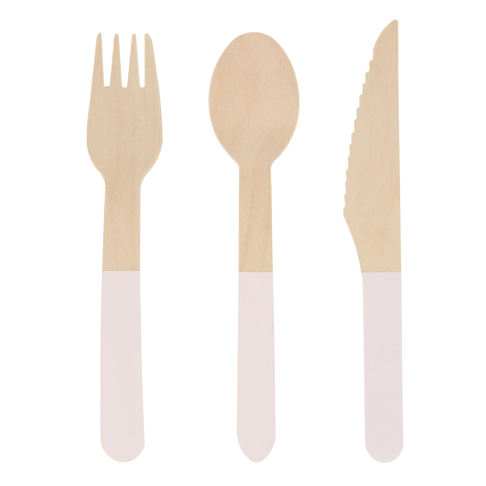 Ballet Slipper Pink Wooden Cutlery Set, Pack of 24