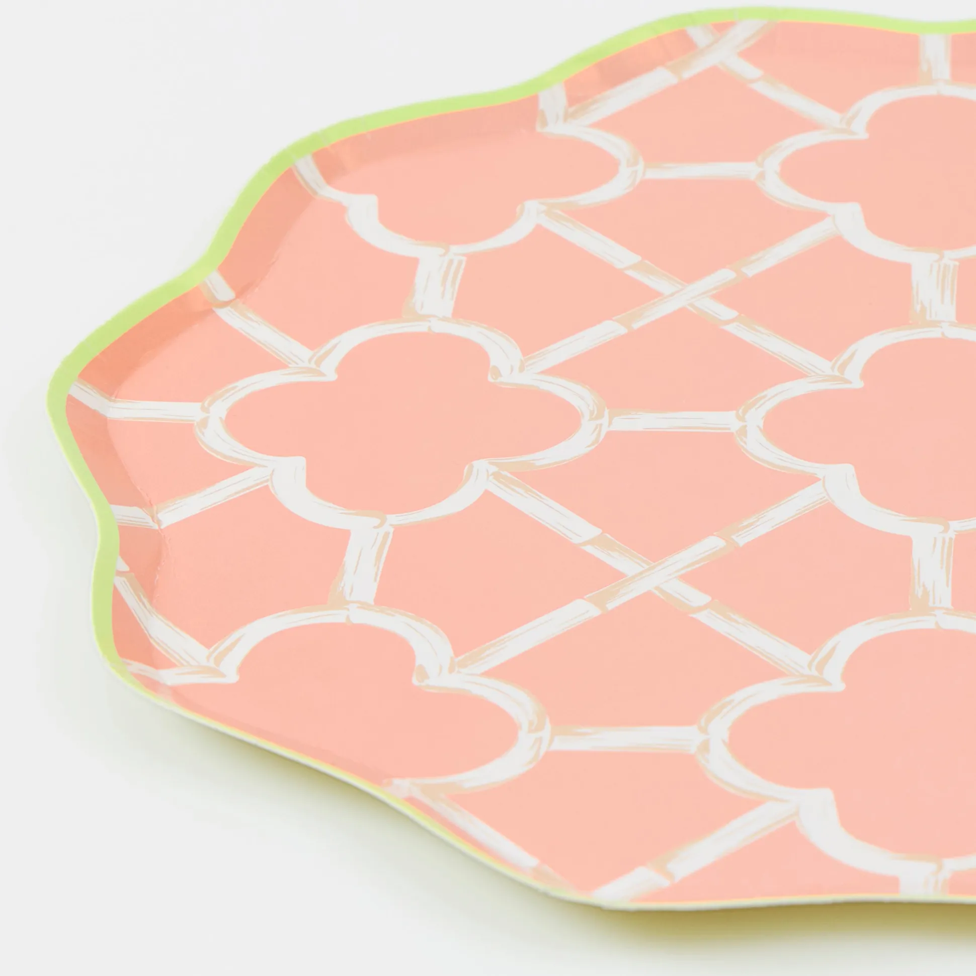 Bamboo Pattern Dinner Plates (x 8)