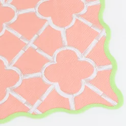 Bamboo Pattern Large Napkins (x 16)