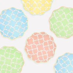Bamboo Pattern Side Plates (x 8)