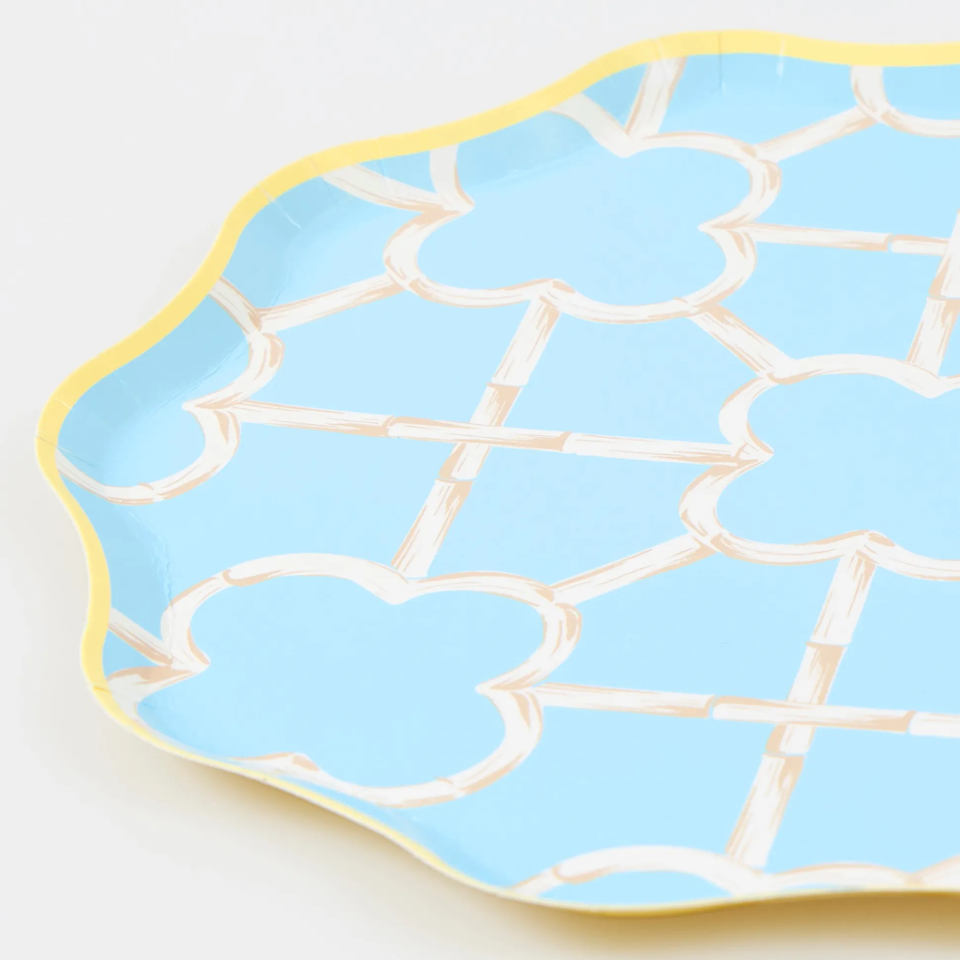 Bamboo Pattern Side Plates (x 8)