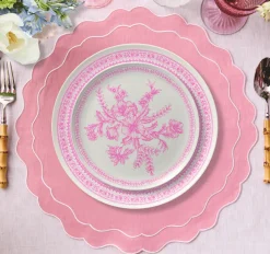 Bamboo Pink Toile Large Plates (Pack of 4)