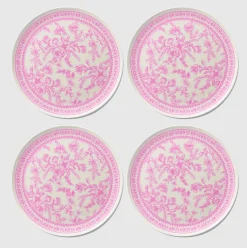 Bamboo Pink Toile Large Plates (Pack of 4)