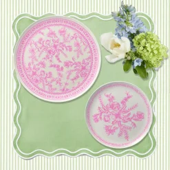 Bamboo Pink Toile Large Plates (Pack of 4)