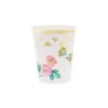 Basketweave Floral Cups, Set of 8