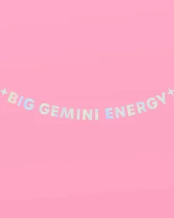 Big Gemini Energy Banner - Iridescent Foil Banner