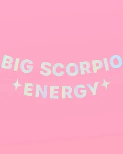 Big Scorpio Energy Banner- Iridescent Foil Banner