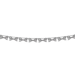 Black & White Stripy Bow Garland