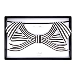 Black & White Stripy Bow Garland