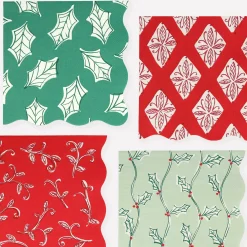 Block Print Large Napkins, Pack of 16