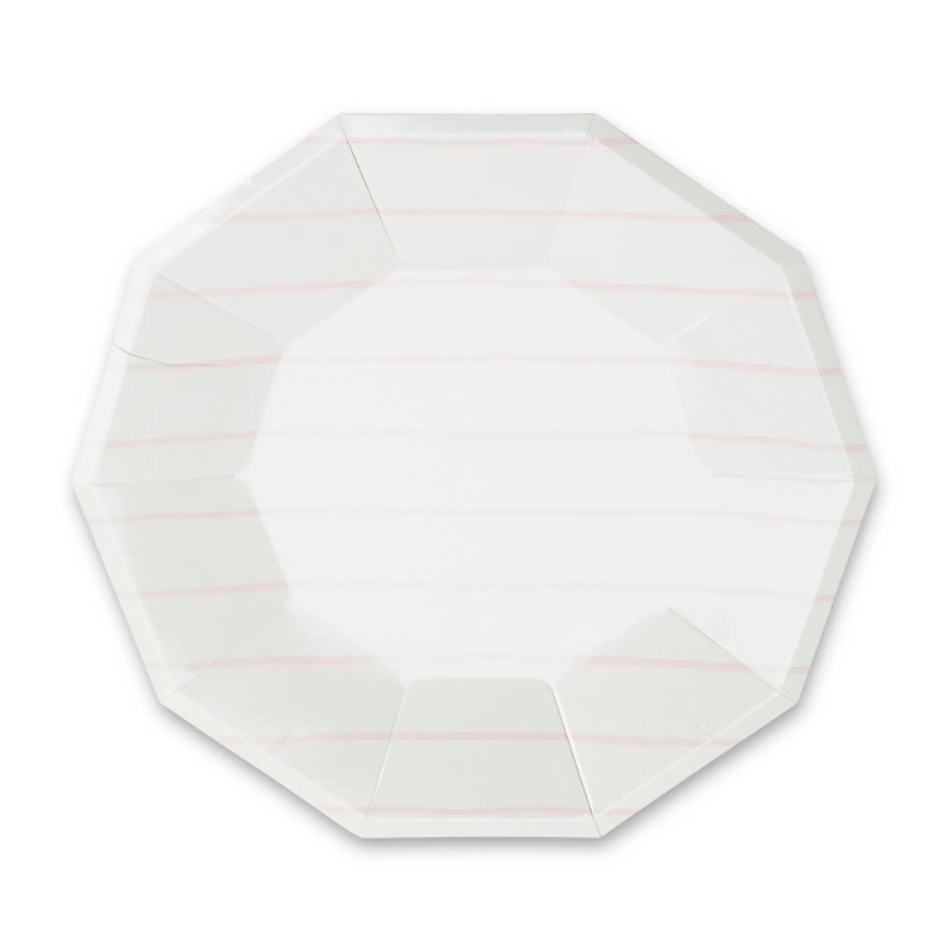 Blush Frenchie Striped Large Plates, Pack of 8
