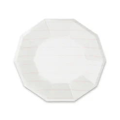 Blush Frenchie Striped Small Plates, Pack of 8