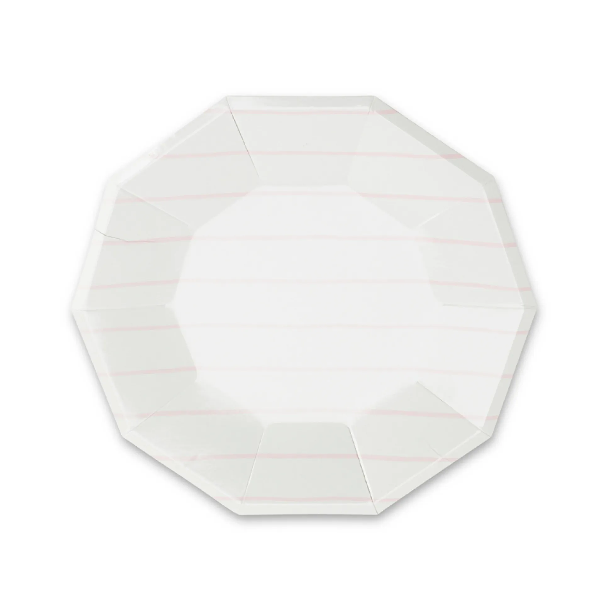 Blush Frenchie Striped Small Plates, Pack of 8