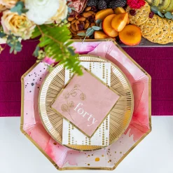 Blush 40th Cocktail Napkins, Pack of 20