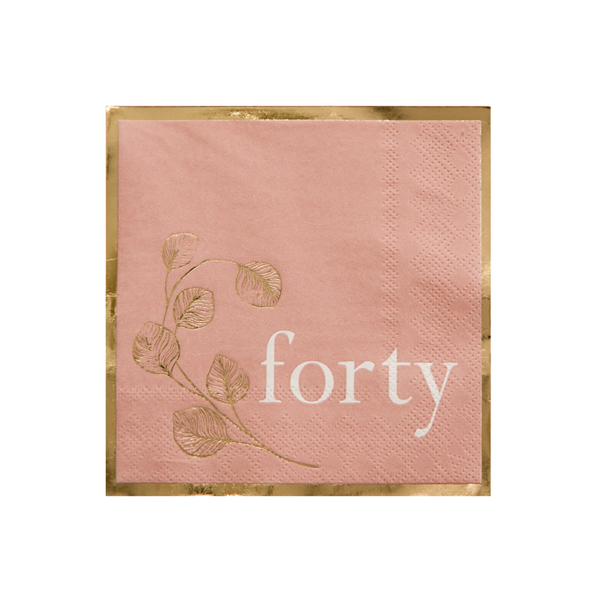 Blush 40th Cocktail Napkins, Pack of 20