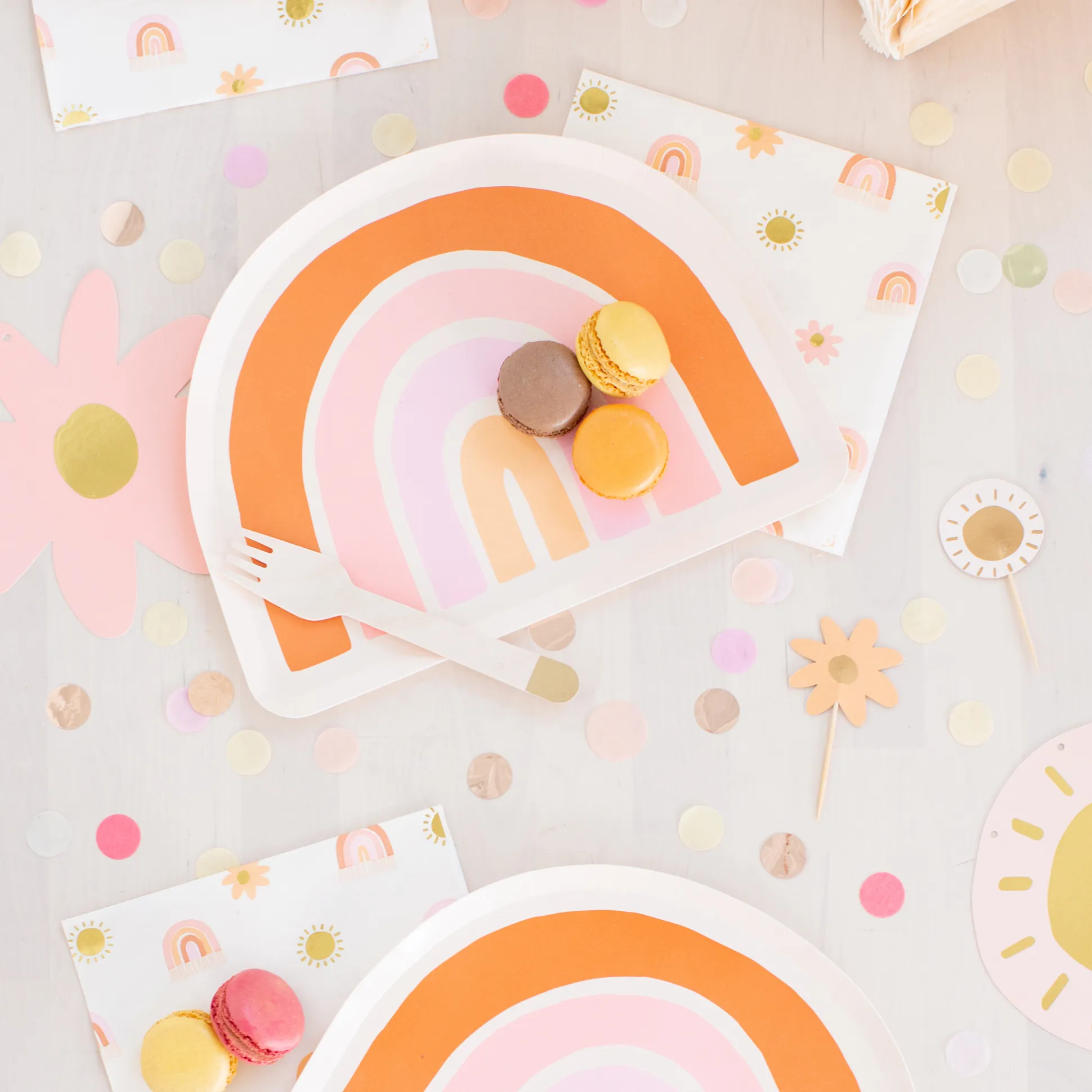 Boho Rainbow Nail Stickers, Pack of 100