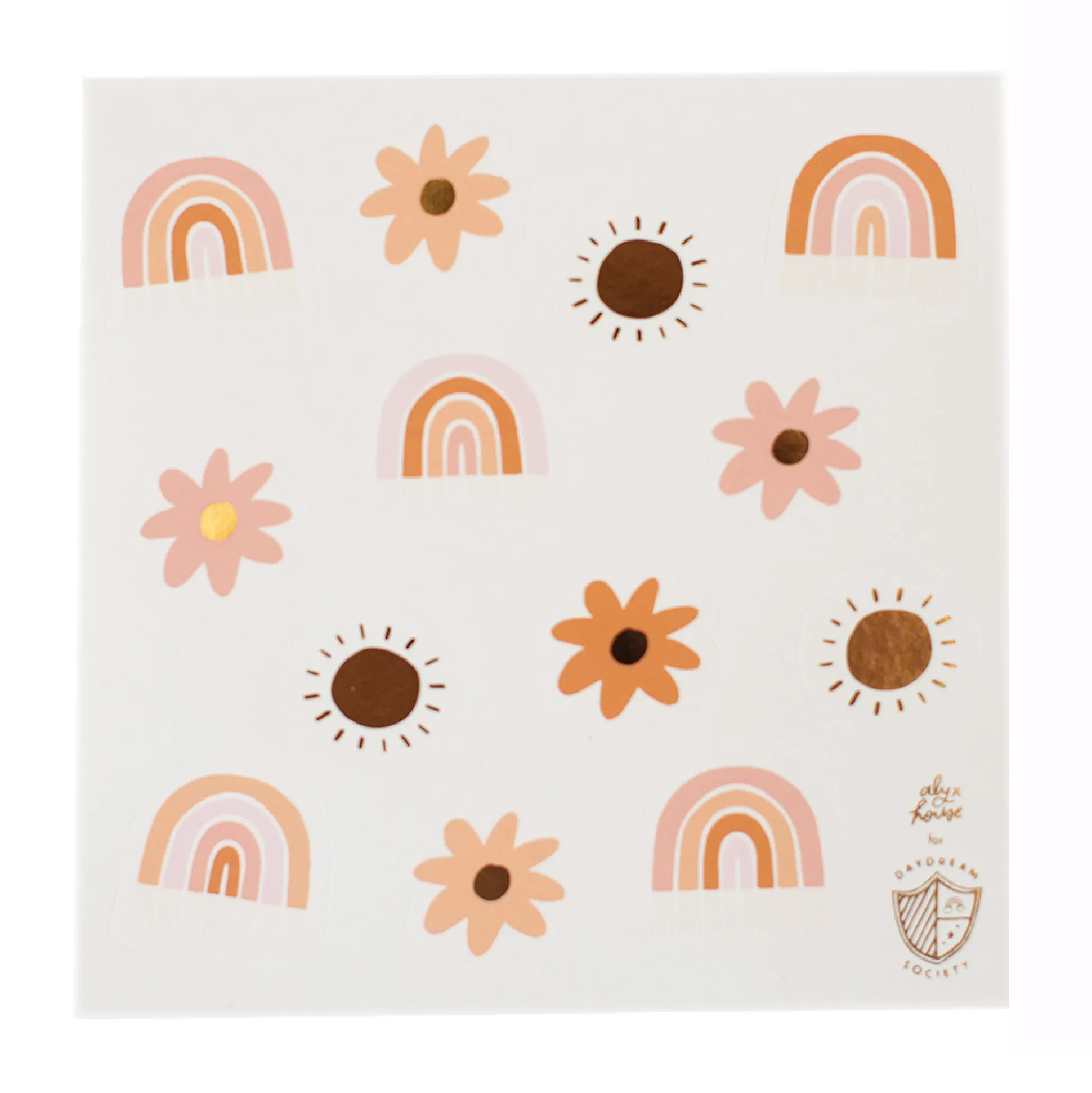 Boho Rainbow Sticker Set, Pack of 4