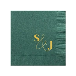 Bold & Modern Initials Personalized Napkin, Gold Foil