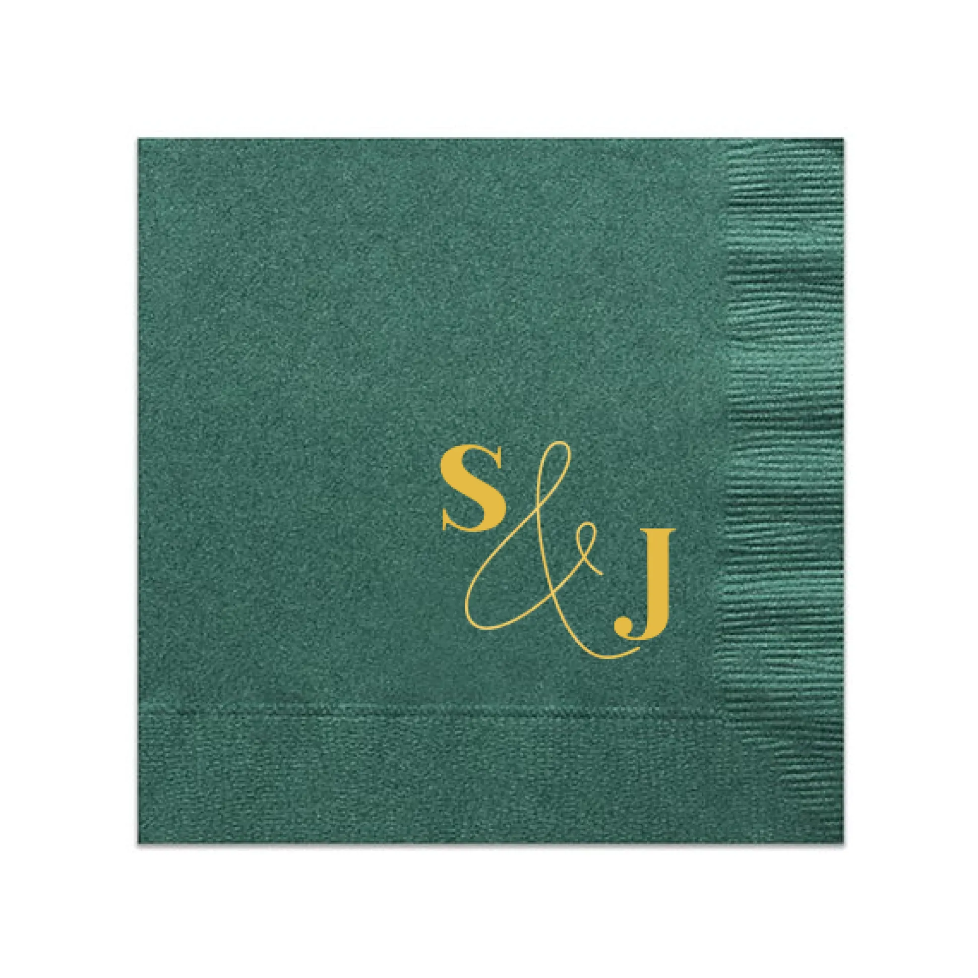 Bold & Modern Initials Personalized Napkin, Gold Foil