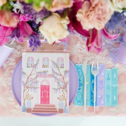 Book Club House Die-Cut Dinner Plates, Set of 8