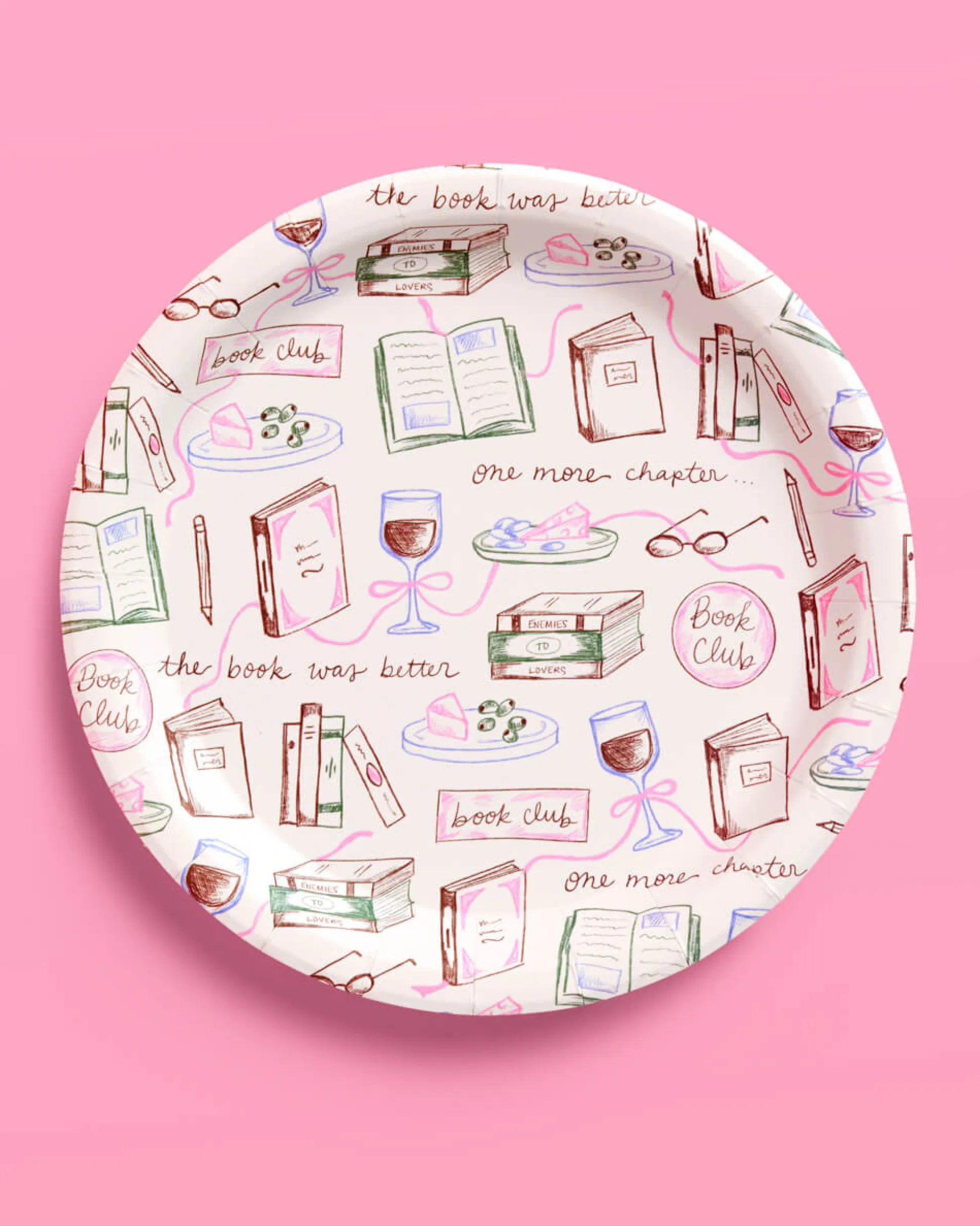 Book Club Plates - 25 paper plates