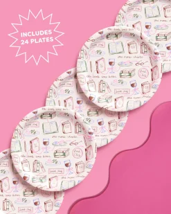 Book Club Plates - 25 paper plates